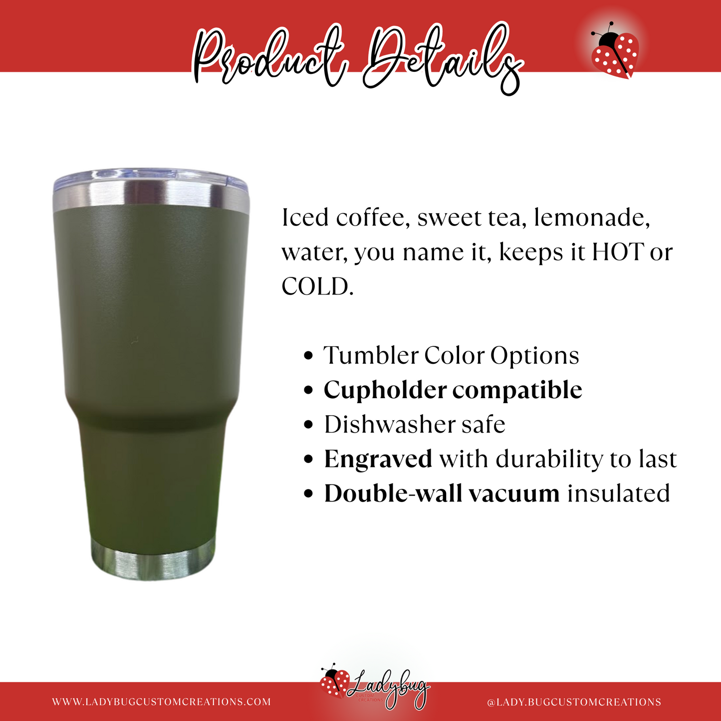 BVW 30oz Stainless Steel Tumbler
