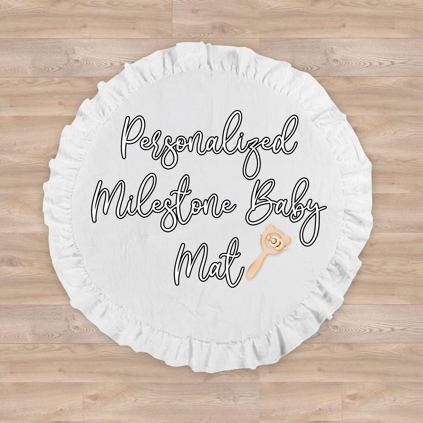 Personalized Milestone Round Baby Mat - 36in Round