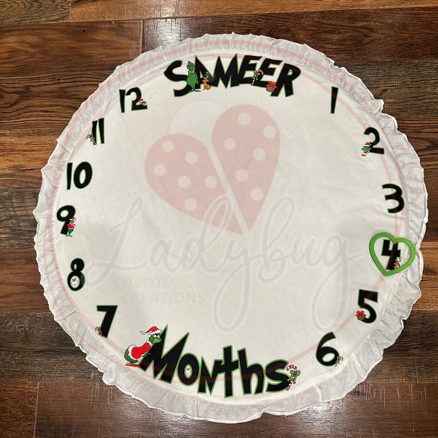 Personalized Milestone Round Baby Mat - 36in Round