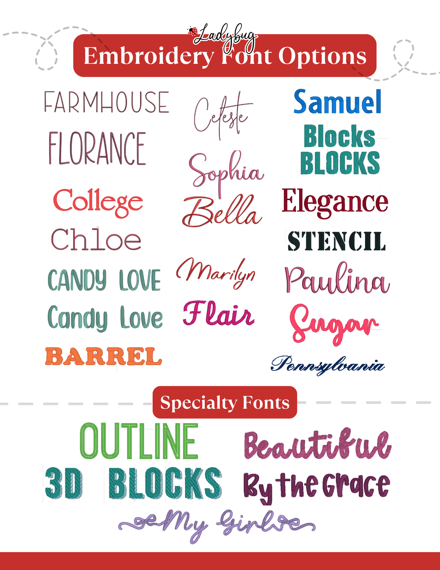 BYOA Embroidery Item - Name ONLY