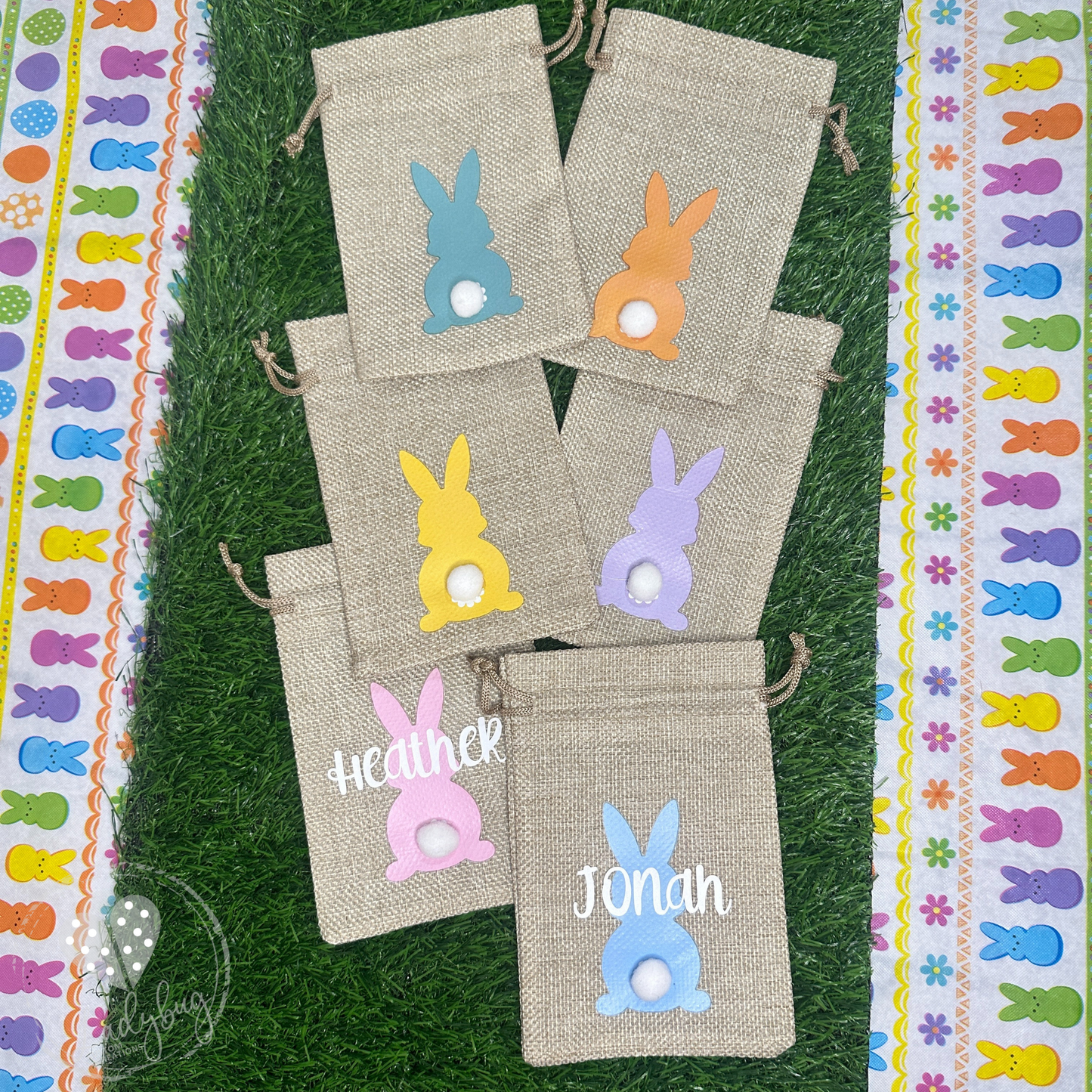 Burlap Easter Bunny Bag