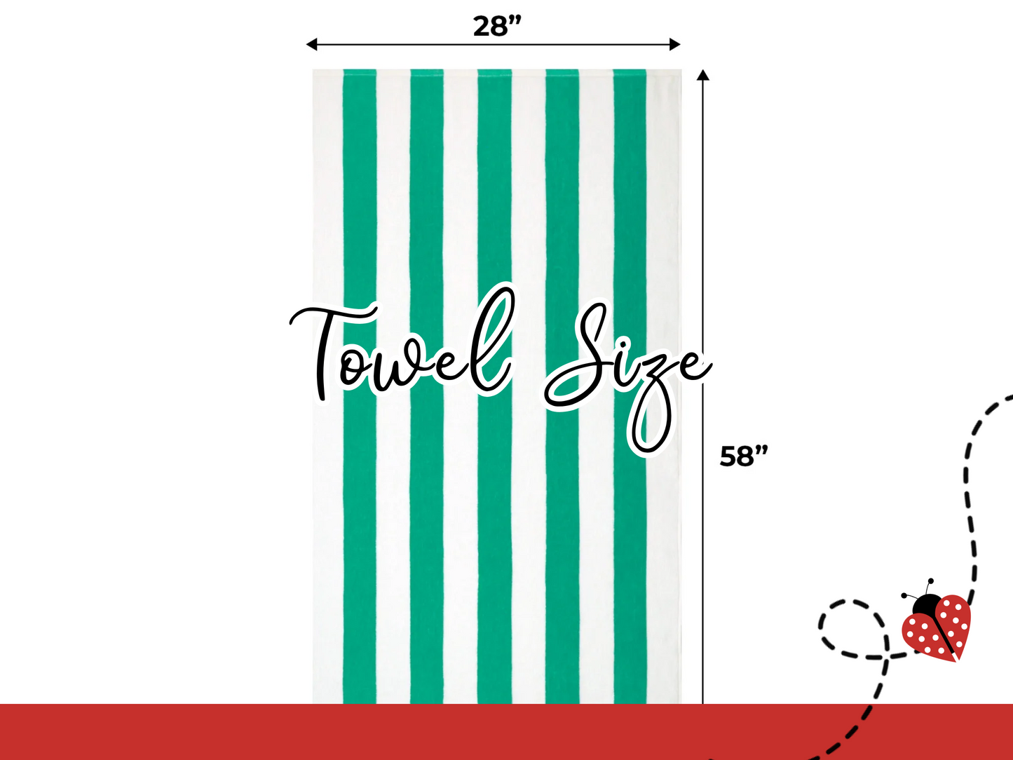Custom Dog Breed Embroidered Beach Towel with Name – Personalized Cabana Stripe Towel for Dog Lovers – 125 Breeds, Dog Lover Gift