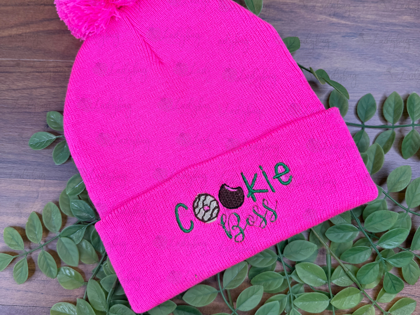 Embroidered Girl Scout Cookie Boss Beanie Hat