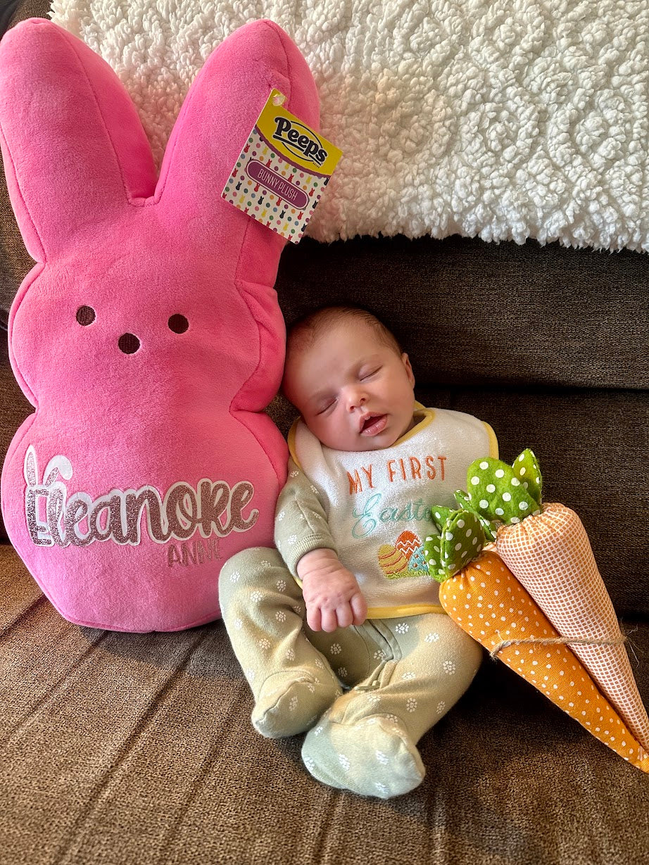 Pink Peep Large Marshmallow Bunny Plushie - 15in