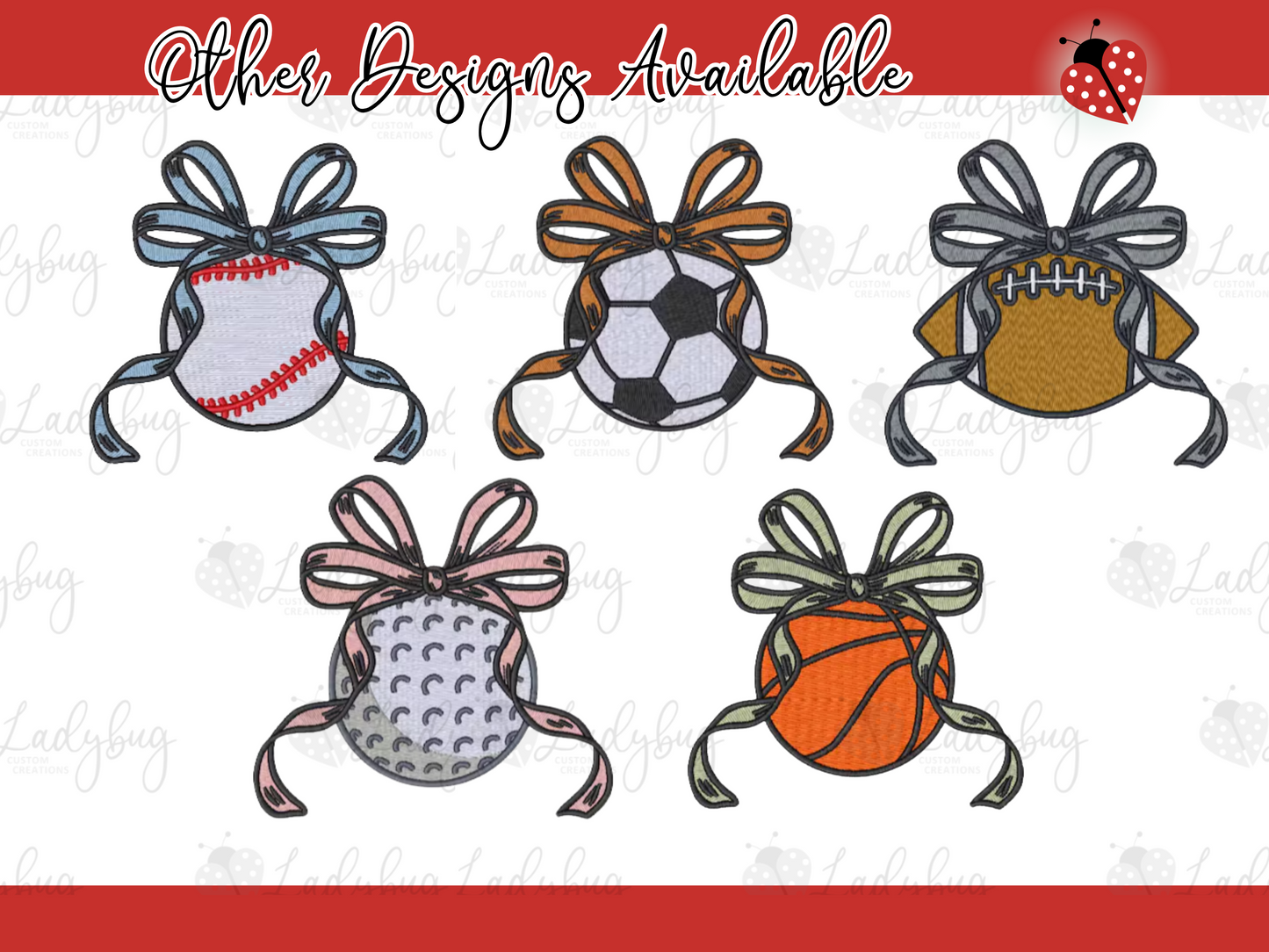 Custom Sports Bow Embroidered Sweatshirt or ¼ Zip | Football, Basketball, Soccer, Baseball & Golf Spirit Wear
