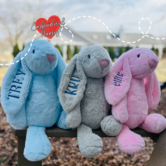 Embroidered Easter Bunny - 16" Plushie