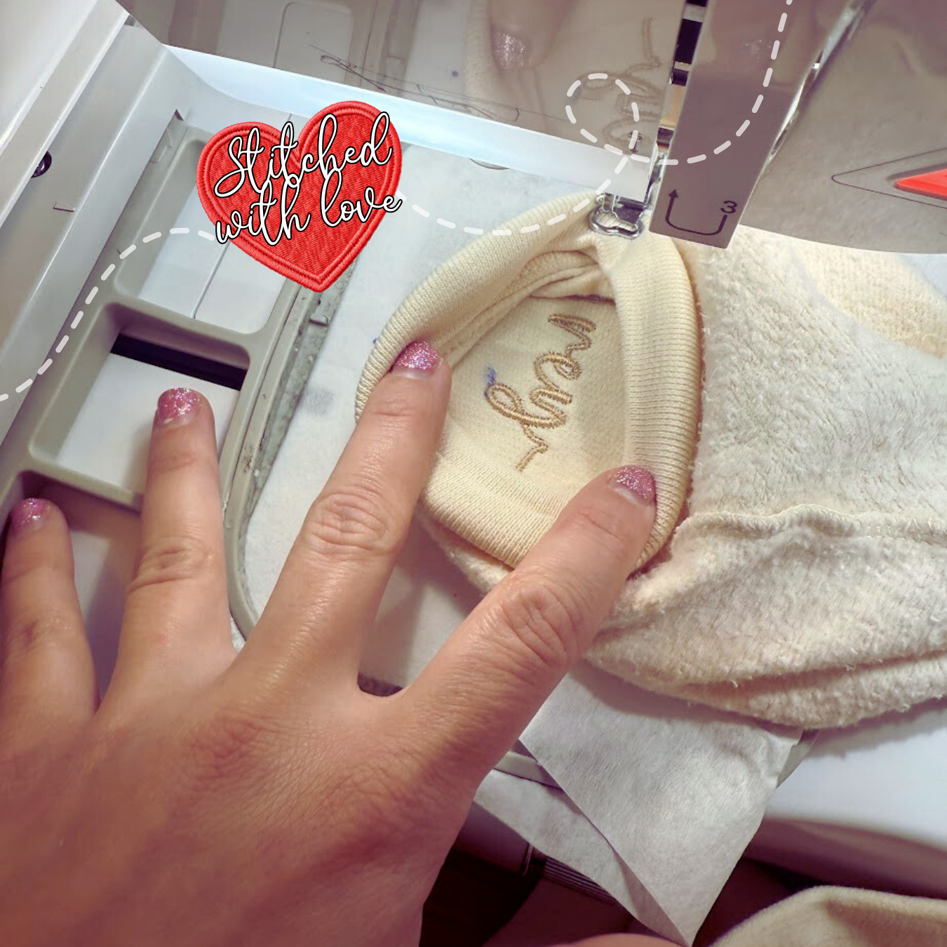 Custom Name Embroidered Crewneck | Personalized Neckline Sweatshirt | Optional Sleeve Name | Gildan Unisex Fit