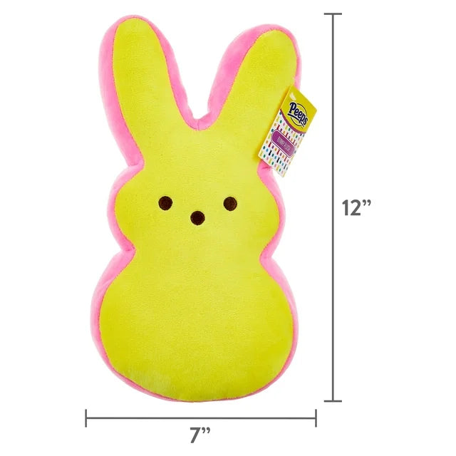 Peeps Medium Dual Color Marshmallow Bunny Plushie - 12in