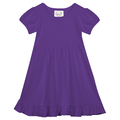 Personalized Easter Embroidered Puff Sleeve Ruffle Dress