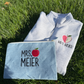 Personalized Teacher Quarter Zip - Apple Heart with Name