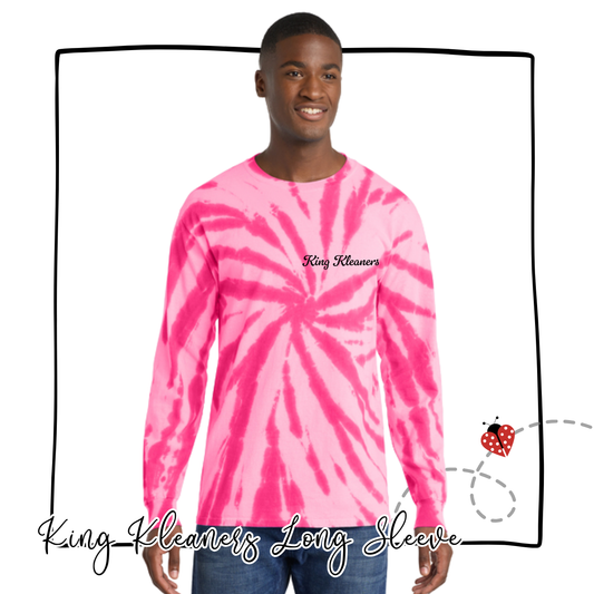 King Kleaners Pink Tie-Dye Long Sleeve Shirt
