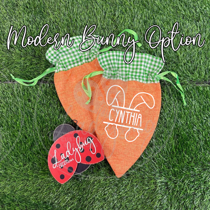 Personalized Carrot Shaped Treat Bag