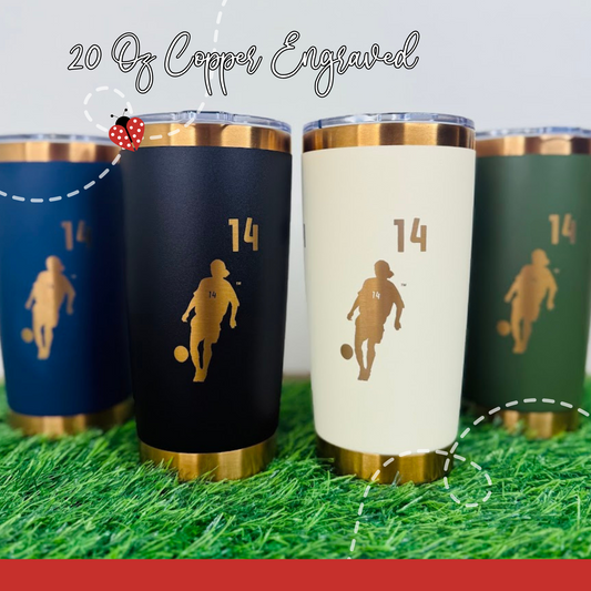 BVW 20oz Copper Engraved Stainless Steel Tumbler