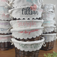 Personalized Embroidered Wicker Easter Basket - with Scallop Linen Liner