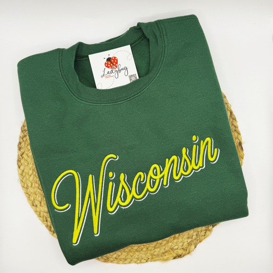 Wisconsin Embroidered Crewneck Sport Crewneck