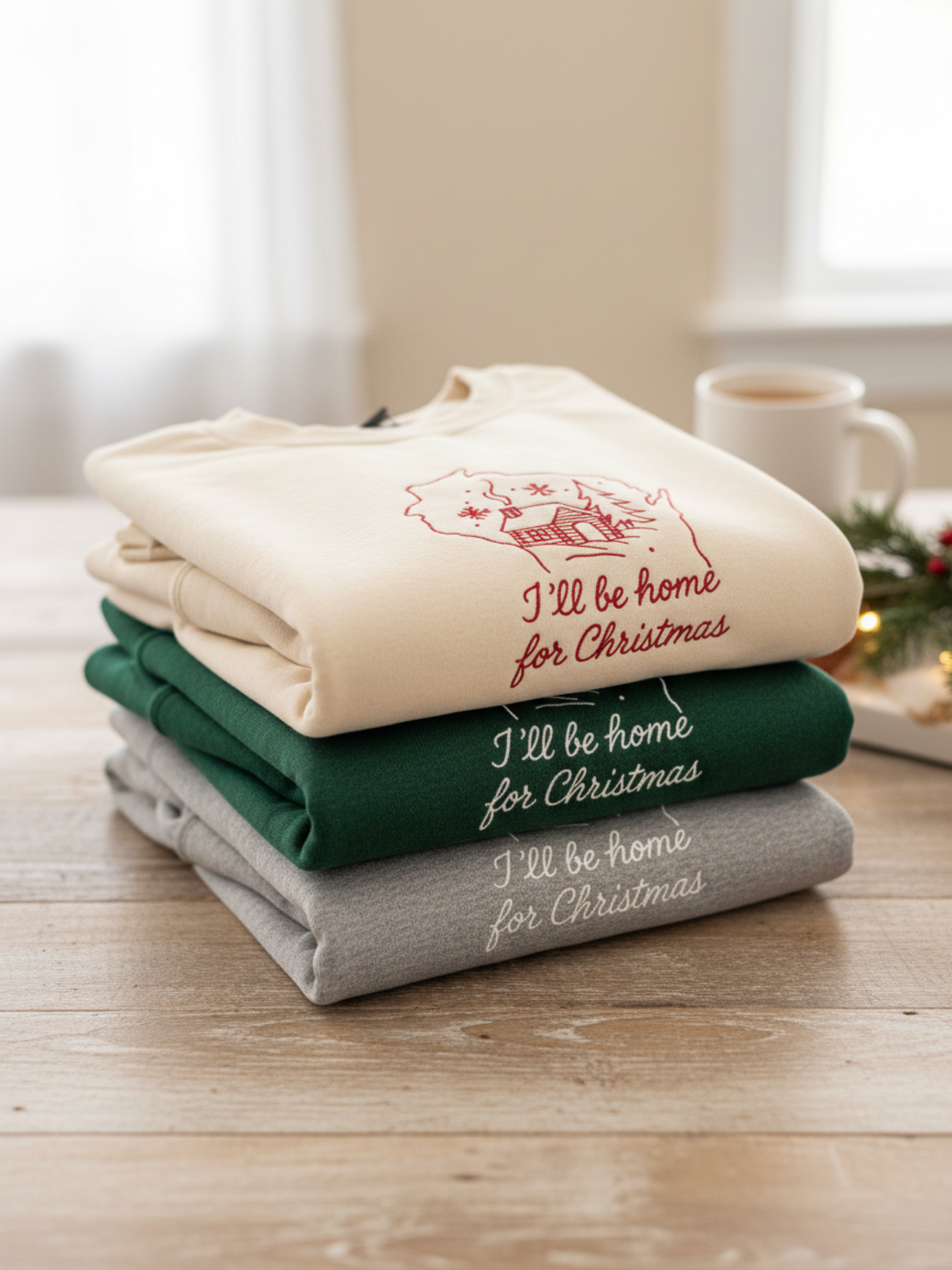 Midwest Christmas Sweatshirt – Wisconsin Embroidered Holiday Crew, Cozy Winter Gift