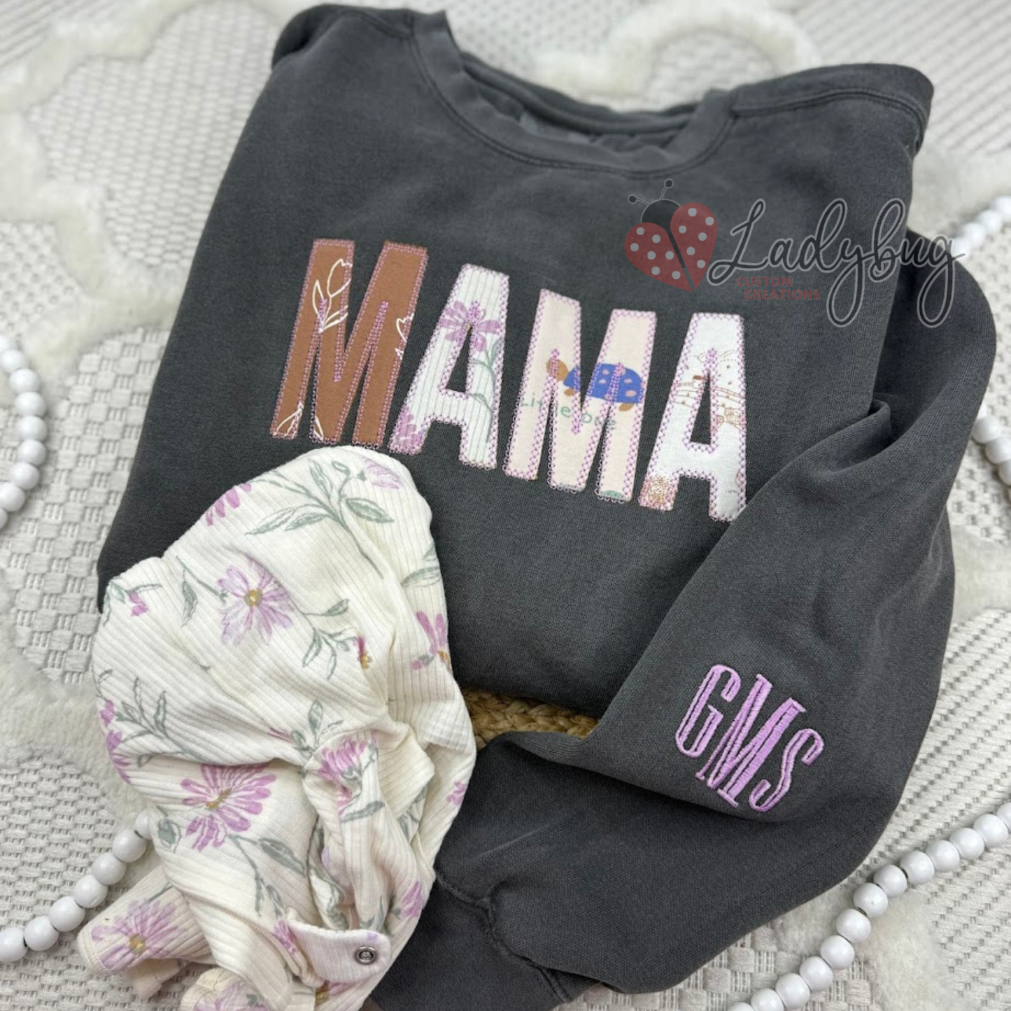 MAMA Sweatshirt - Custom Baby Keepsake Sweatshirt – Made From Your Child’s Outfits & Blankets