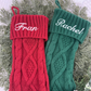 Classic Knit Christmas Stocking Personalized Christmas Stocking - Embroidered