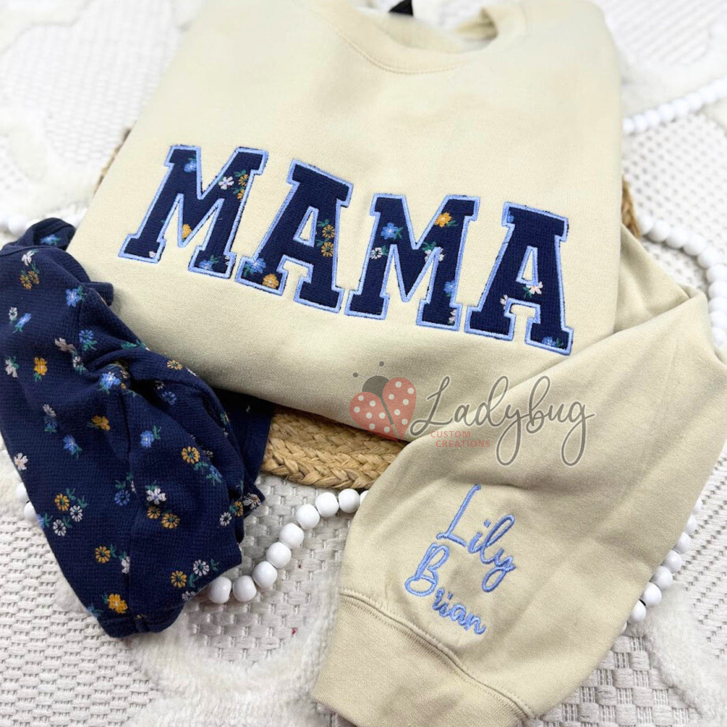 MAMA Sweatshirt - Custom Baby Keepsake Sweatshirt – Made From Your Child’s Outfits & Blankets