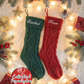 Classic Knit Christmas Stocking Personalized Christmas Stocking - Embroidered