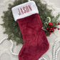 PLush Faux Fur Santa Stocking - Embroidered Name