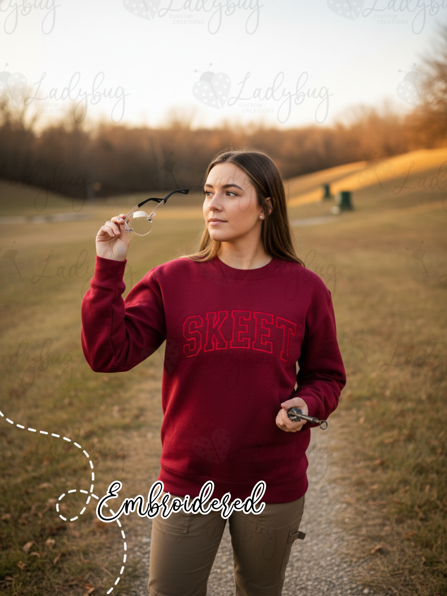 Skeet Shooting Sweatshirt - Embroidered SKEET