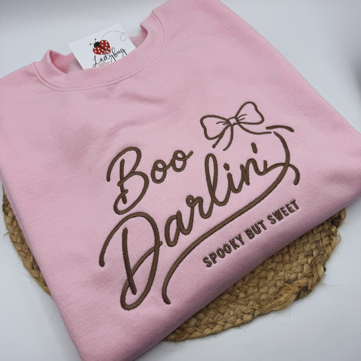 "Boo Darlin'" Embroidered Halloween Crewneck