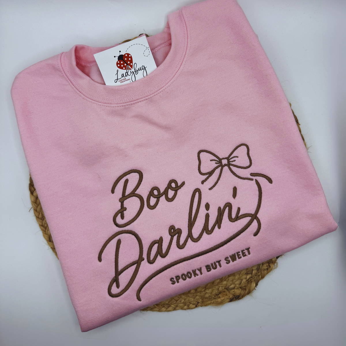 "Boo Darlin'" Embroidered Halloween Crewneck