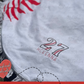 Personalized Round Baseball Towel with Fringe – Custom Name Embroidery
