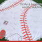 Personalized Round Baseball Towel with Fringe – Custom Name Embroidery