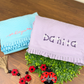 Personalized Seersucker Ruffle Kids Beach Towel, Custom Name Cotton Summer Pool Towel