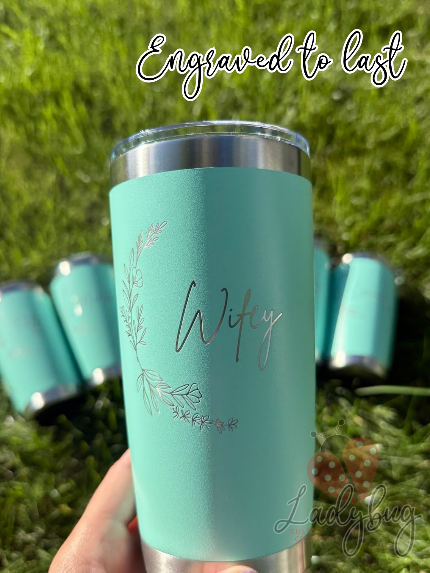 20oz Laser Engraved Tumblers | Custom Logo Upload or Name | Corporate Gifts | Bridal Party Cups