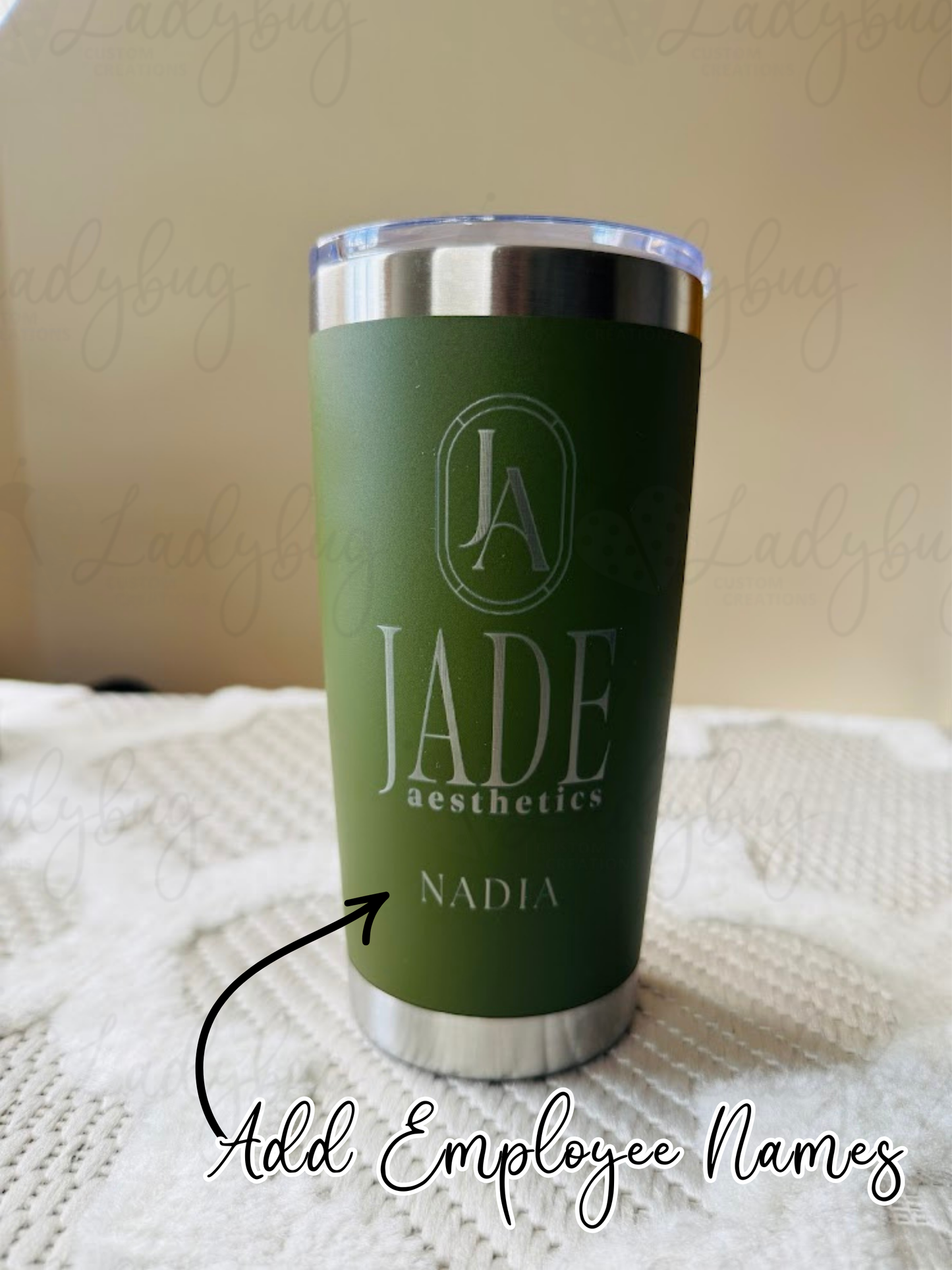 20oz Laser Engraved Tumblers | Custom Logo Upload or Name | Corporate Gifts | Bridal Party Cups