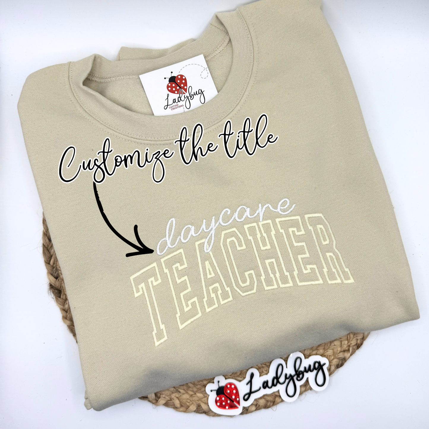 Teacher Crewneck with Custom Title