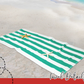 Custom Dog Breed Embroidered Beach Towel with Name – Personalized Cabana Stripe Towel for Dog Lovers – 125 Breeds, Dog Lover Gift