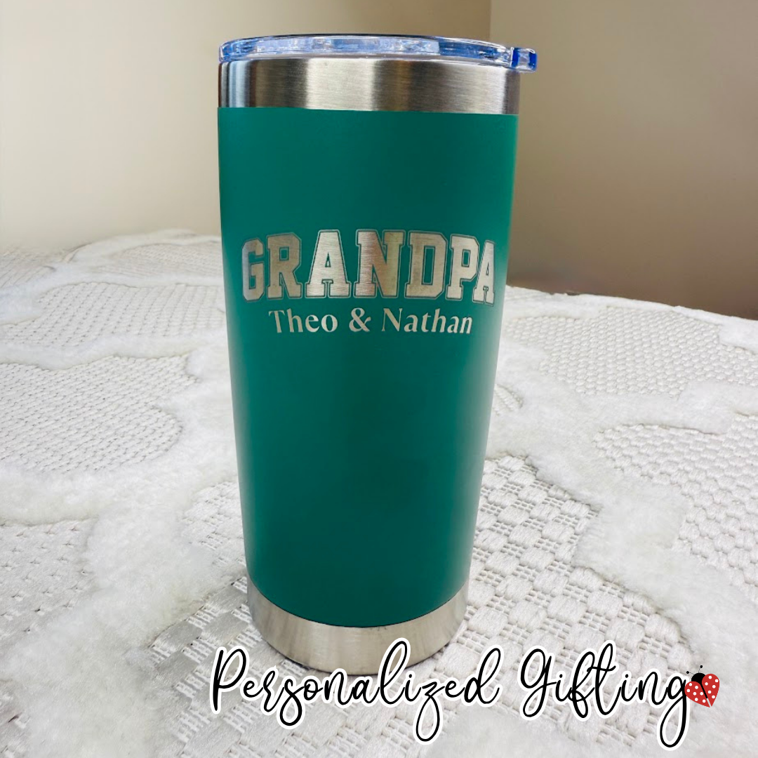 20oz Laser Engraved Tumblers | Custom Logo Upload or Name | Corporate Gifts | Bridal Party Cups