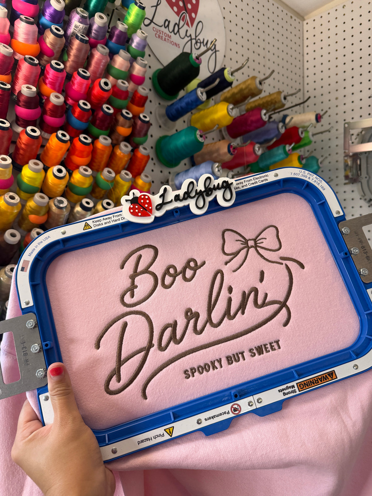 "Boo Darlin'" Embroidered Halloween Crewneck