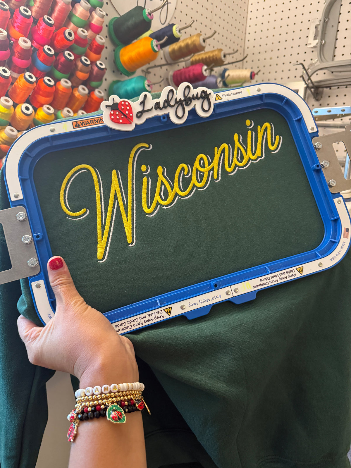 Wisconsin Embroidered Crewneck Sport Crewneck