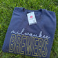 Milwaukee Baseball Diamond Stitched Embroidered Crewneck
