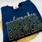 Milwaukee Baseball Diamond Stitched Embroidered Crewneck