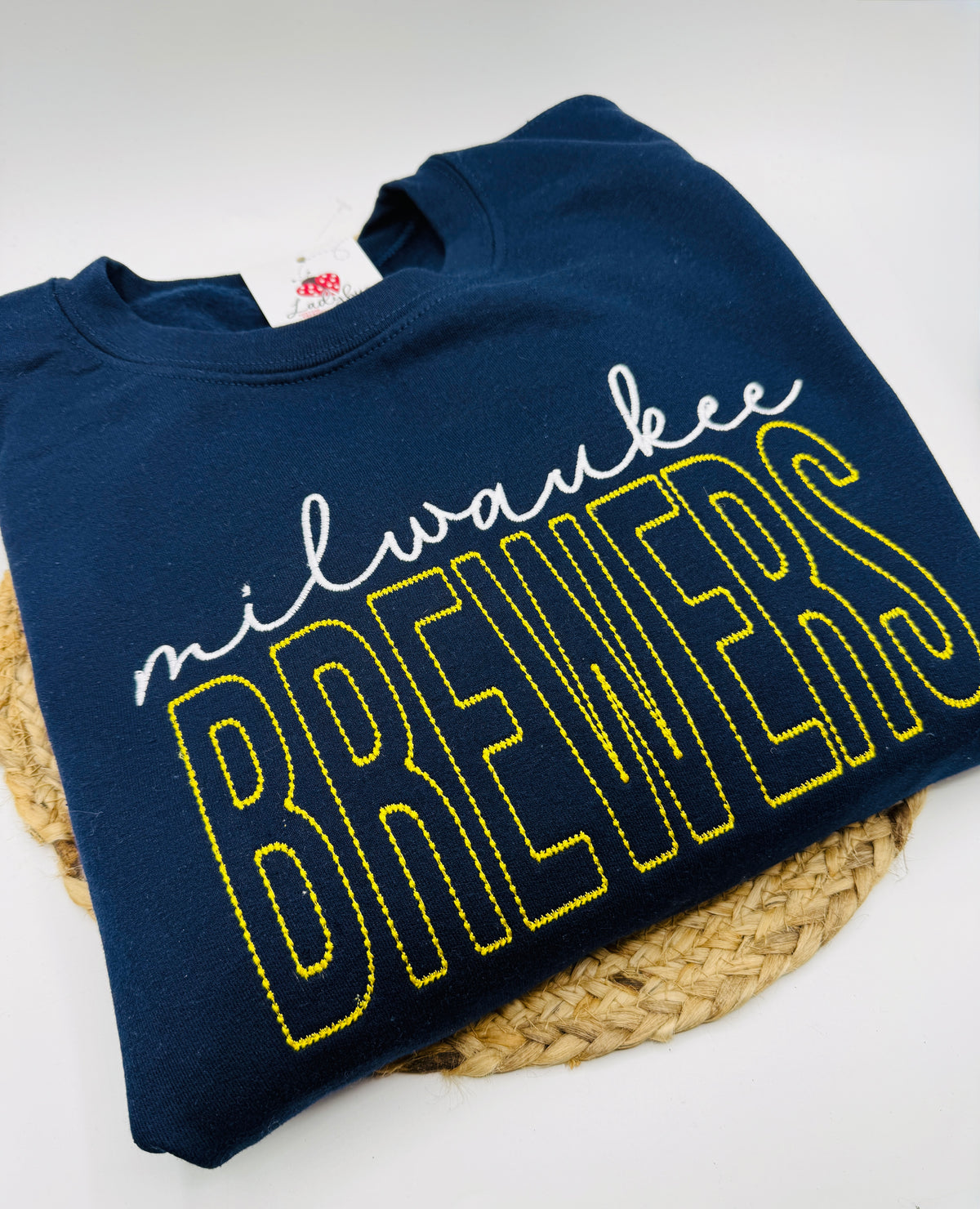 Milwaukee Baseball Diamond Stitched Embroidered Crewneck