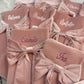 Pink Velvet Bow Personalized Christmas Stocking - Embroidered