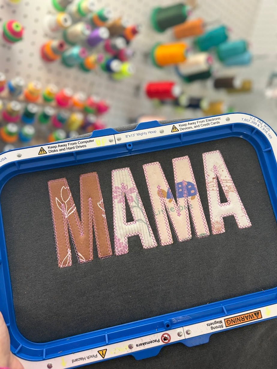 MAMA Sweatshirt - Custom Baby Keepsake Sweatshirt – Made From Your Child’s Outfits & Blankets