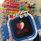 Personalized Teacher Quarter Zip - Apple Heart with Name