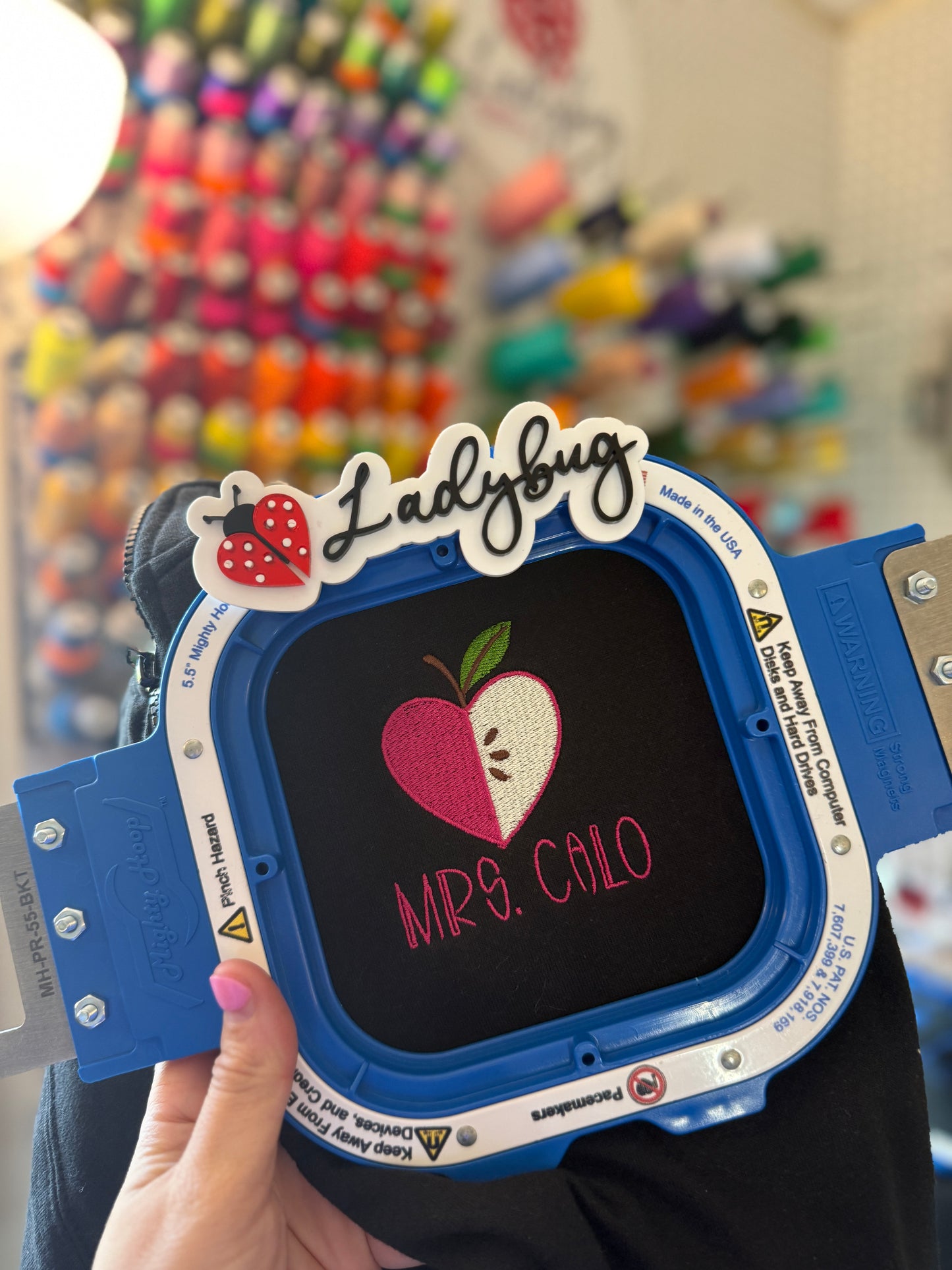 Personalized Teacher Quarter Zip - Apple Heart with Name