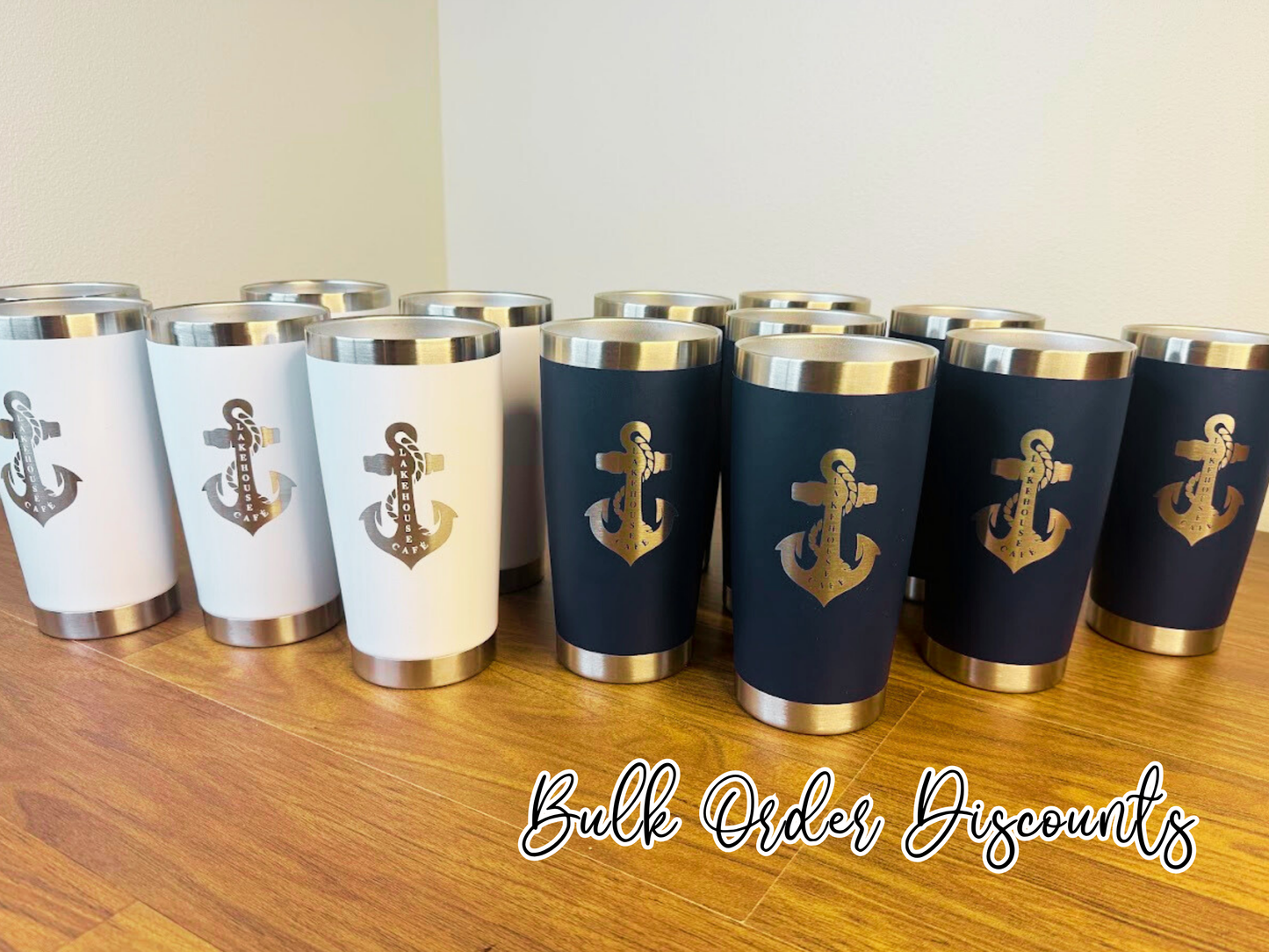 20oz Laser Engraved Tumblers | Custom Logo Upload or Name | Corporate Gifts | Bridal Party Cups