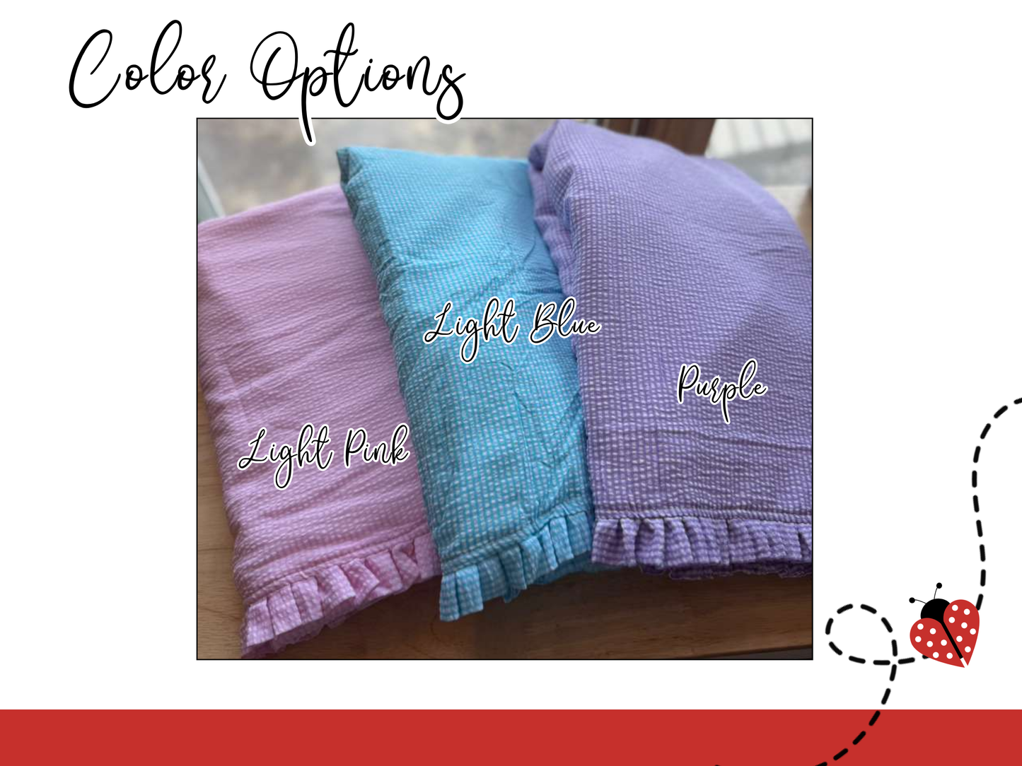 Personalized Seersucker Ruffle Kids Beach Towel, Custom Name Cotton Summer Pool Towel