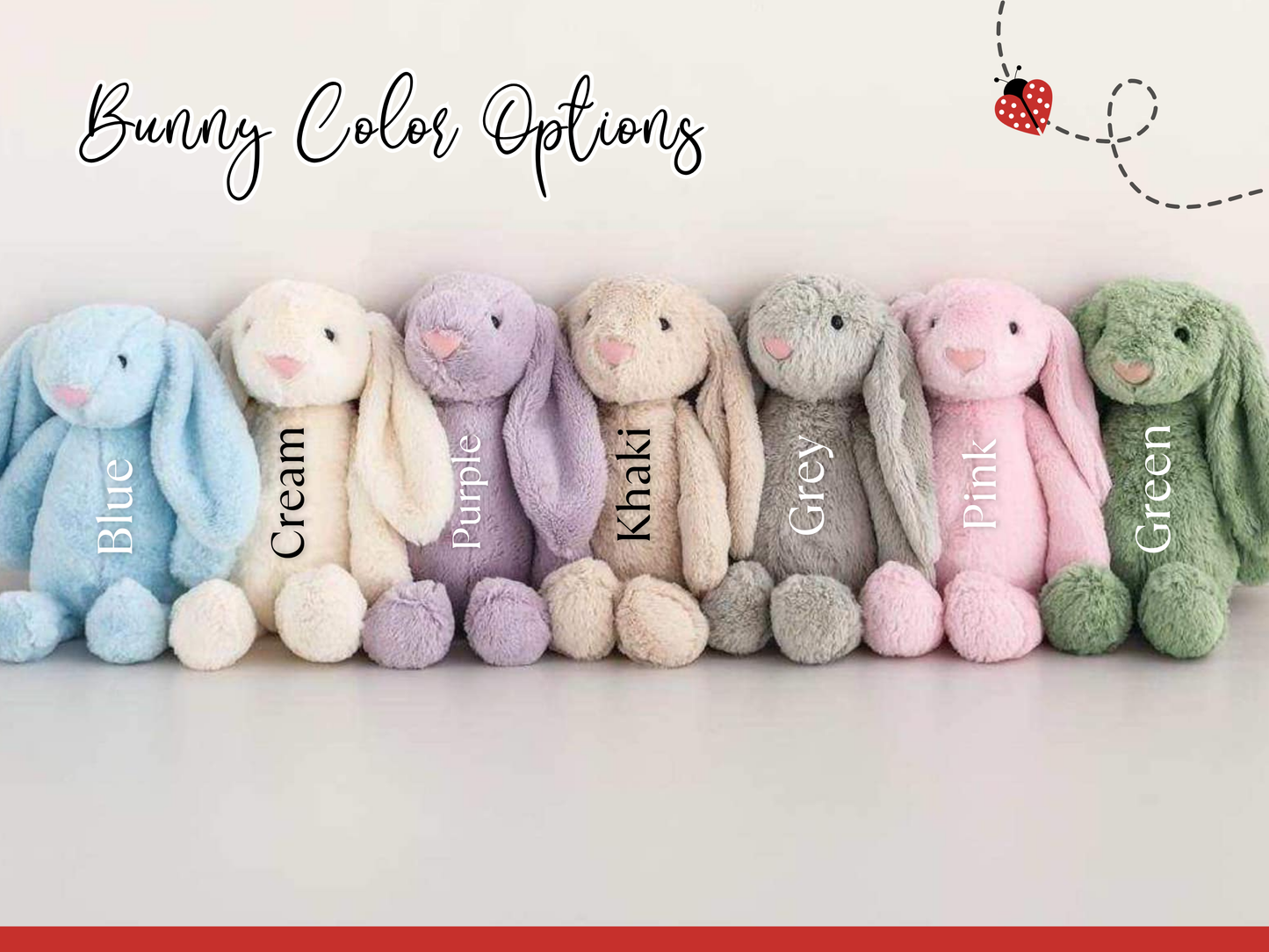 Embroidered Easter Bunny - 16" Plushie