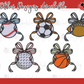 Custom Sports Bow Embroidered Sweatshirt or ¼ Zip | Football, Basketball, Soccer, Baseball & Golf Spirit Wear