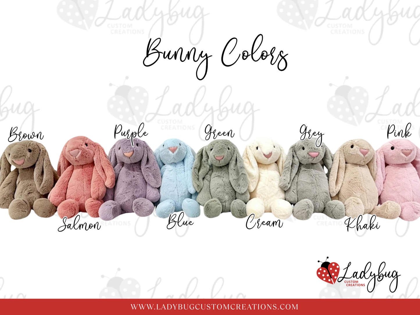 Embroidered Easter Bunny - 16" Plushie